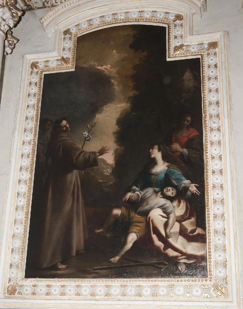 Gian Giacomo Barbelli - Sant'Antonio e il miracolo del bambino annegato, chiesa di San Bernardino degli Osservanti, Crema